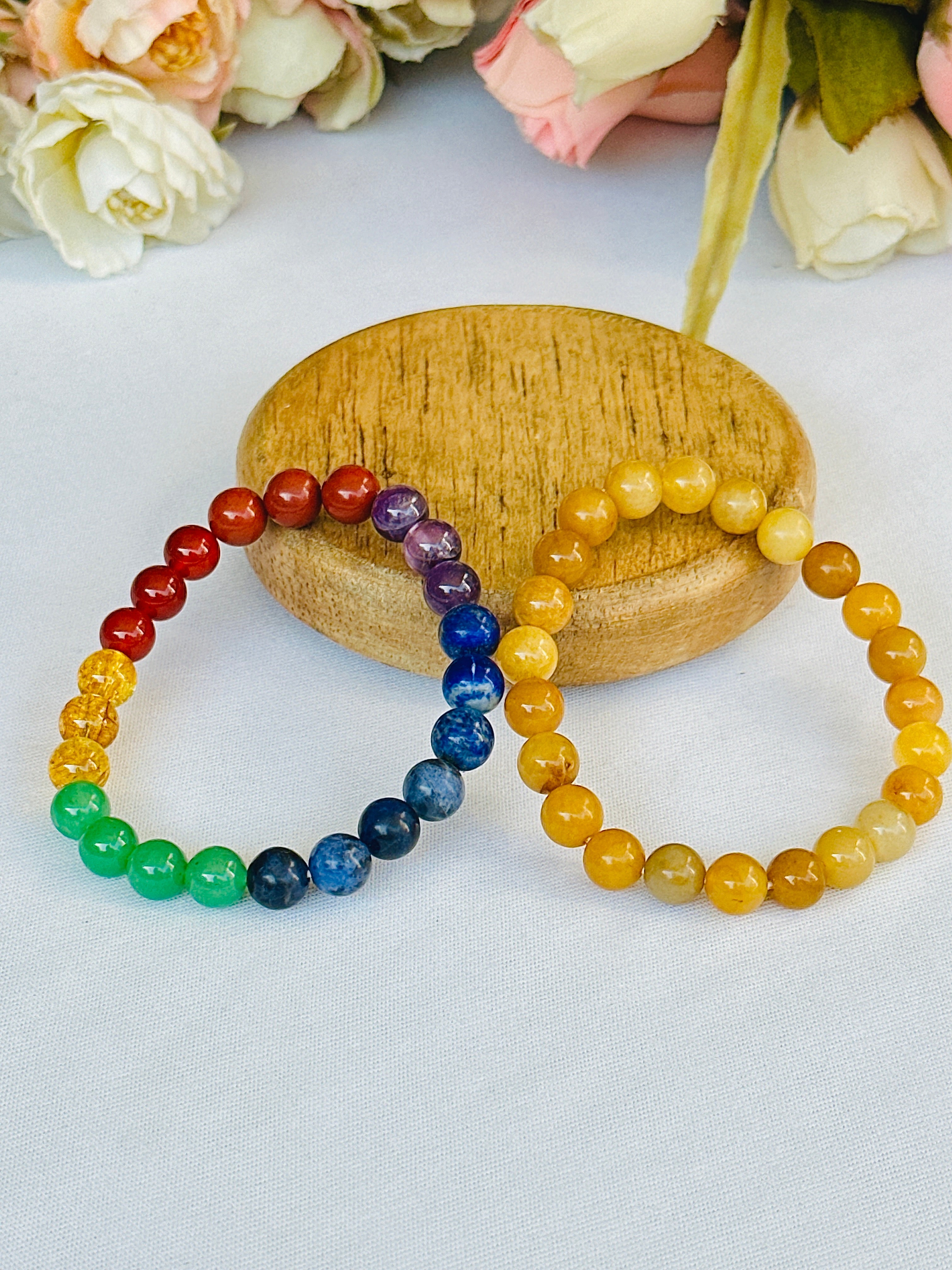 Wish Fulfilment: Yellow Aventurine & Seven Chakra Bracelet - Abhimantrit & Certified
